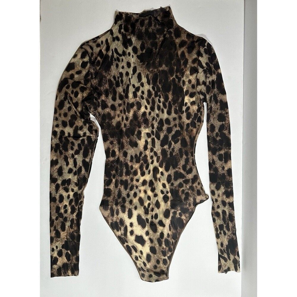 In Hand, Size Small, Skims Dolce & Gabbana Milky Sheer Mock Neck Bodysuit